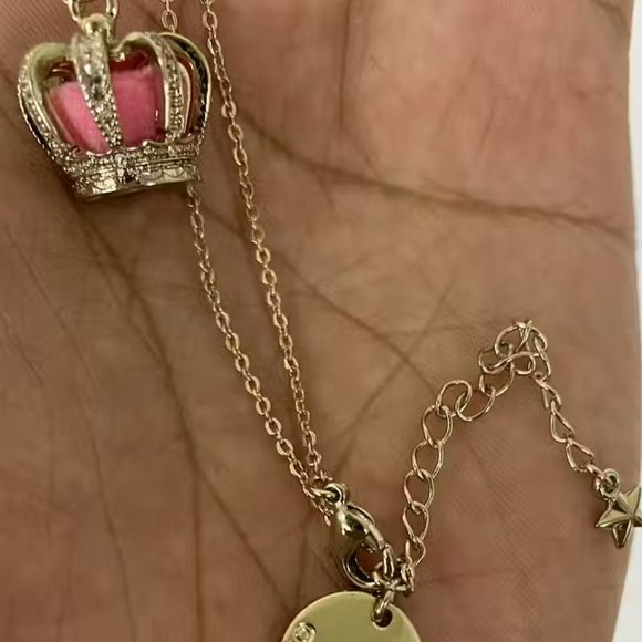 Beautiful Discontinued Japanese Anime Saotome Gakuen Orb Crown Necklace - Picture 1 of 7